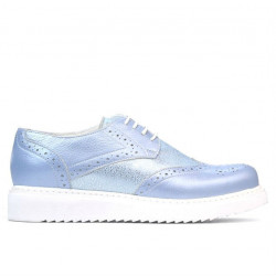 Damen Casual-Schuhe 663-2 in Perlglanz Blau kombiniert
