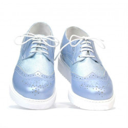 Damen Casual-Schuhe 663-2 in Perlglanz Blau kombiniert