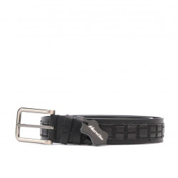 Herren Gürtel 18b schwarz+Kroko schwarz