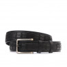 Herren Gürtel 18b schwarz+Kroko schwarz