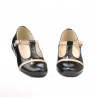 Kleinkinderschuhe 62c Lack Schwarz+Beige