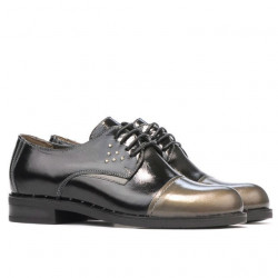 Damen Casual Schuhe 696 Schwarz Lack Kombiniert