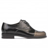 Damen Casual Schuhe 696 Schwarz Lack Kombiniert