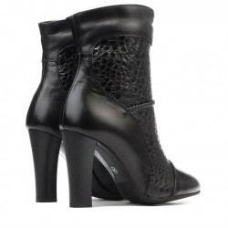 Damenstiefel 1146 schwarz+Krokodil schwarz