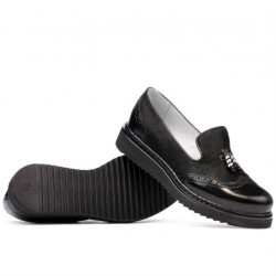 Damen-Casualschuhe 659 in schwarzem Lack kombiniert