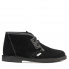 Damenstiefeletten 7101 Schwarz Veloursleder