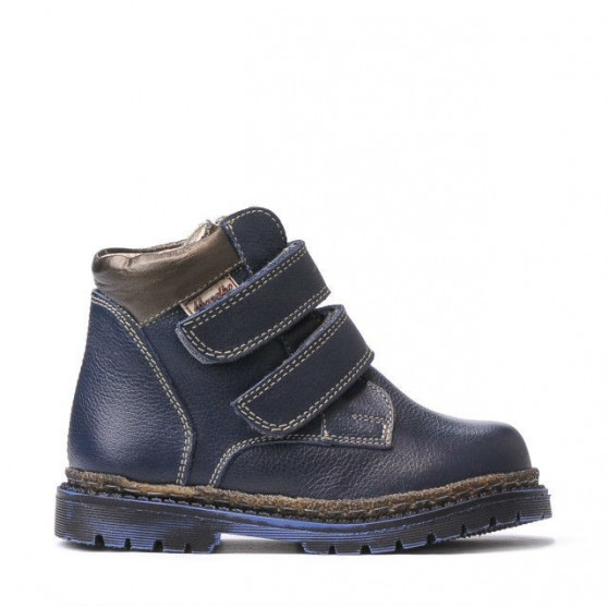 Kleinkindstiefel 37-1c indigo+kupferfarben Kleinkindstiefel 37-1c indigo+kupferfarben