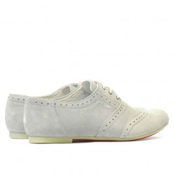Damen Freizeitschuhe 186 hellgraues Veloursleder