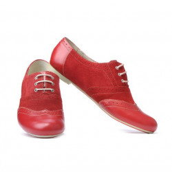 Damen Freizeitschuhe 186 rot kombiniert