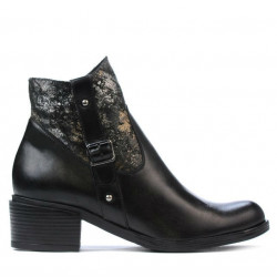 Damenstiefeletten 3319 Schwarz Pastell