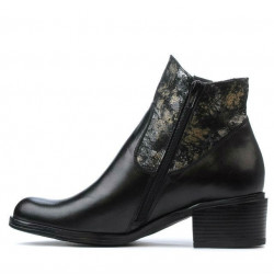 Damenstiefeletten 3319 Schwarz Pastell