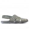 Herren Sandalen 302 in grauem Krepp