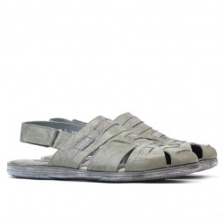 Herren Sandalen 302 in grauem Krepp