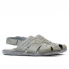 Herren Sandalen 302 in grauem Krepp