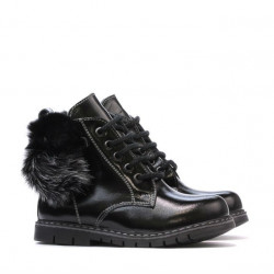 Kinderstiefel klein 38c Lack schwarz