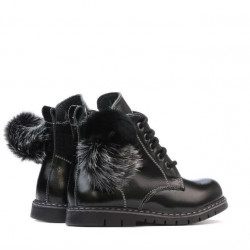 Kinderstiefel klein 38c Lack schwarz