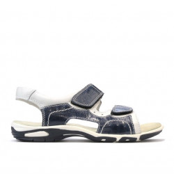 Kinder-Sandalen 322 indigo+weiß
