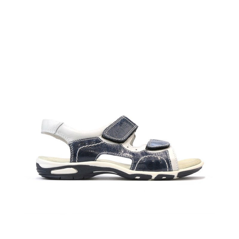 Kinder-Sandalen 322 indigo+weiß