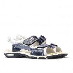 Kinder-Sandalen 322 indigo+weiß