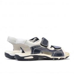 Kinder-Sandalen 322 indigo+weiß