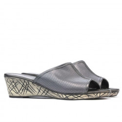 Damensandalen 5004m p grau perforiert