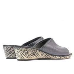 Damensandalen 5004m p grau perforiert