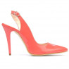 Damensandalen 1235 Lack Rot Koralle