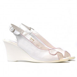 Damen Sandalen 596 Perlmuttweiß