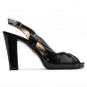 Damensandalen 1221 Lack Schwarz