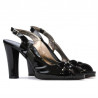 Damensandalen 1221 Lack Schwarz