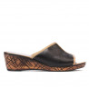 Damen Sandalen 5004p Kaffee perforiert