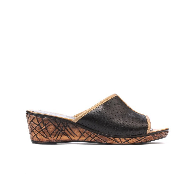 Damen Sandalen 5004p Kaffee perforiert