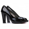Damensandalen 1219 Lack Schwarz