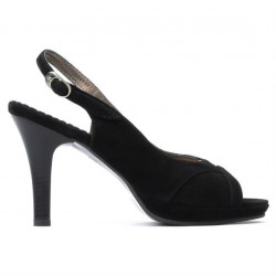 Damen Sandalen 1052 schwarz Antilope