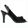 Damen Sandalen 1224 schwarzer Lack