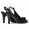 Damen Sandalen 1224 schwarzer Lack