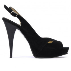 Damensandalen 1080 schwarz Antilopenleder