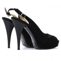 Damensandalen 1080 schwarz Antilopenleder