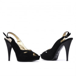 Damensandalen 1080 schwarz Antilopenleder