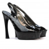 Damensandalen 1215 Lack schwarz
