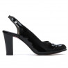 Damensandalen 1216 schwarzer Lack