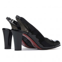 Damensandalen 1216 schwarzer Lack
