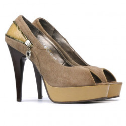 Damen Sandalen 1202 Sand Antilope kombiniert