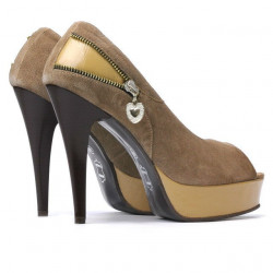 Damen Sandalen 1202 Sand Antilope kombiniert