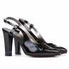 Damensandalen 1220 schwarzer Lack