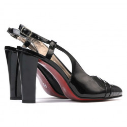Damensandalen 1220 schwarzer Lack