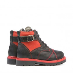 Kleinkindstiefel 21c schwarz+rot