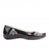 Kinderschuhe 117 schwarz lack+grau