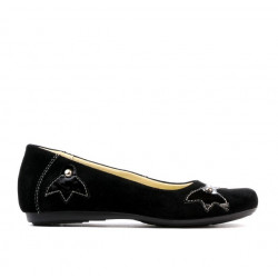 Kinderschuhe 117 schwarz Veloursleder