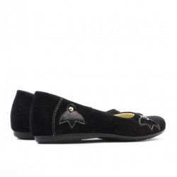 Kinderschuhe 117 schwarz Veloursleder
